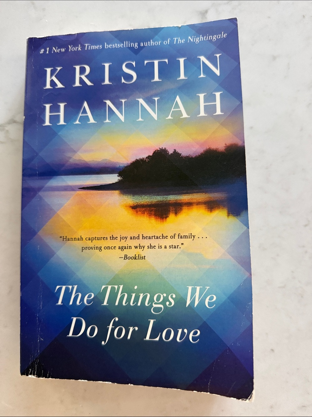 Kristin Hannah "The Things We Do for Love" — Blue Sunset Cover